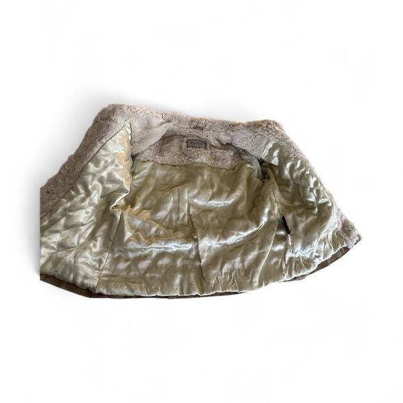 WILSON’S LEATHER Women’s M Beige Suede Faux Shearling Penny Lane Jacket - Picture 6 of 14